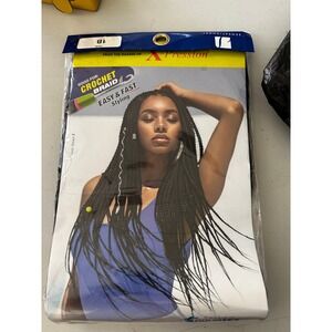 Sensationnel X-Pression Ruwa 3X Pre-Stretched Braid 24" Color 1B Kanekalon Hair